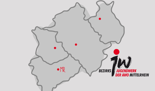 Karte von NRW mit Markierung JW MR