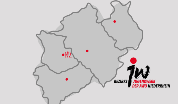 Karte von NRW mit Markierung JW NR